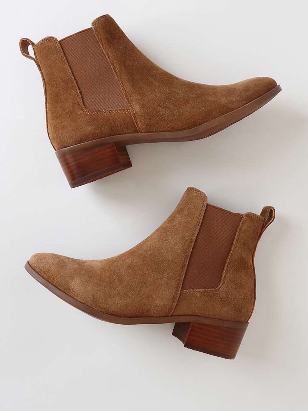 Steve Madden Dover Cognac Suede Leather Ankle Booties